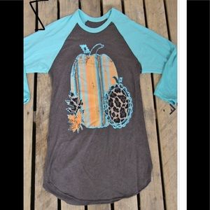 Crazy Train Pumpkin Patch XL BaseBall Shirt NEW